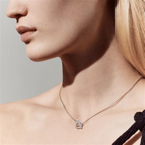 finesse pendant hermes|18k diamond finesse necklace.